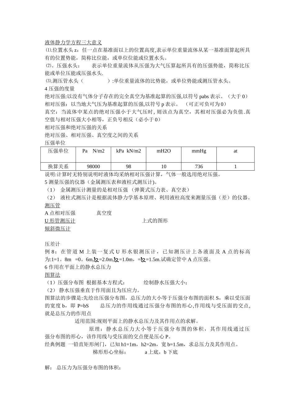 流体力学知识点总结_第3页