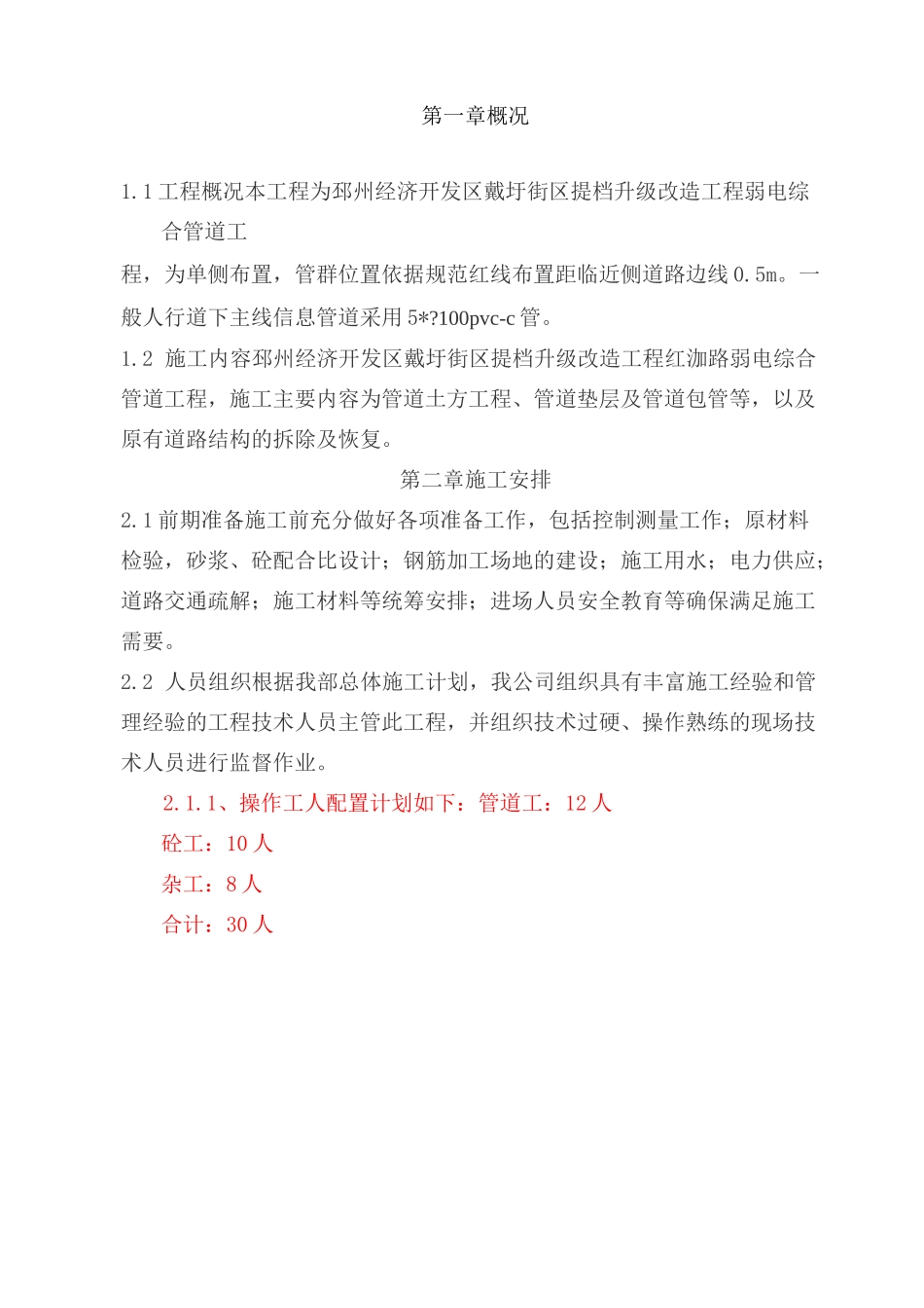 市政通信管道工程施工方案_第1页
