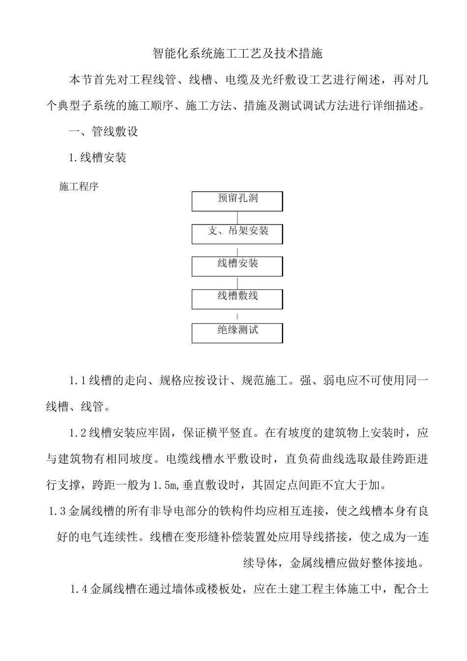 智能化系统施工工艺及技术措施_第1页