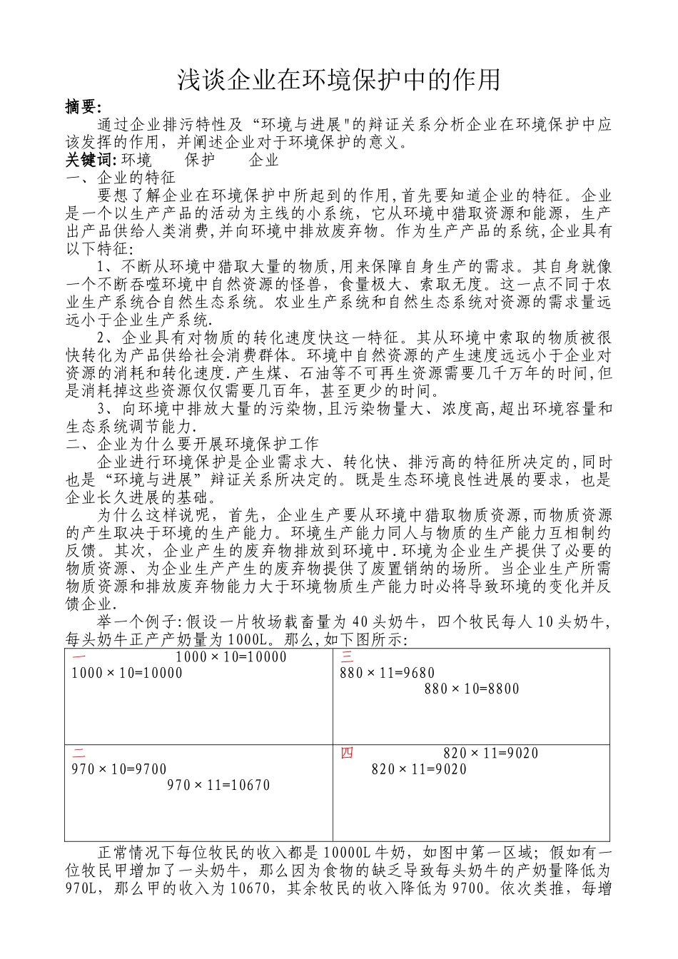 浅谈企业在环境保护中的作用_第1页