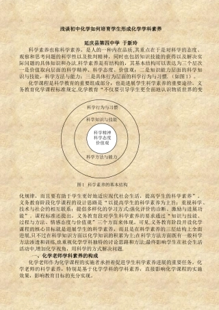 浅谈初中化学如何培养学生形成化学学科素养