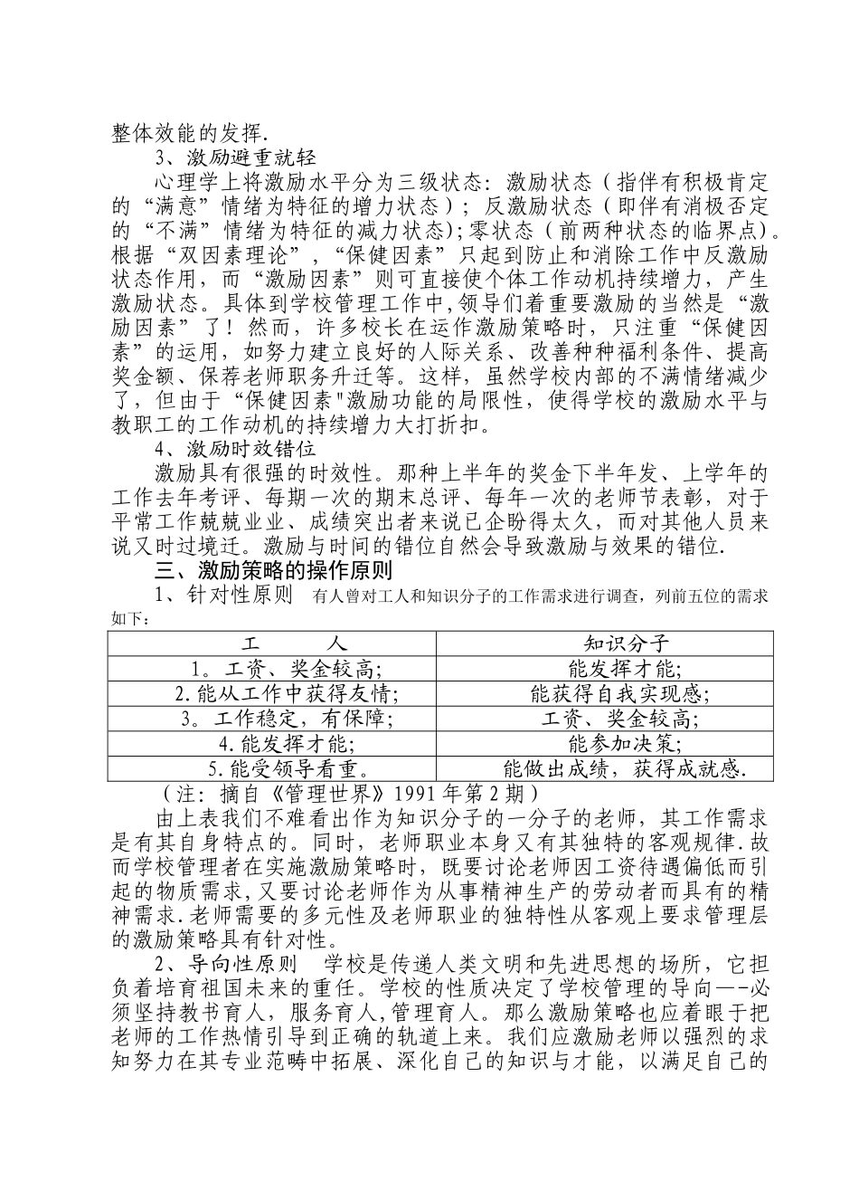 浅谈学校管理中的激励策略_第3页