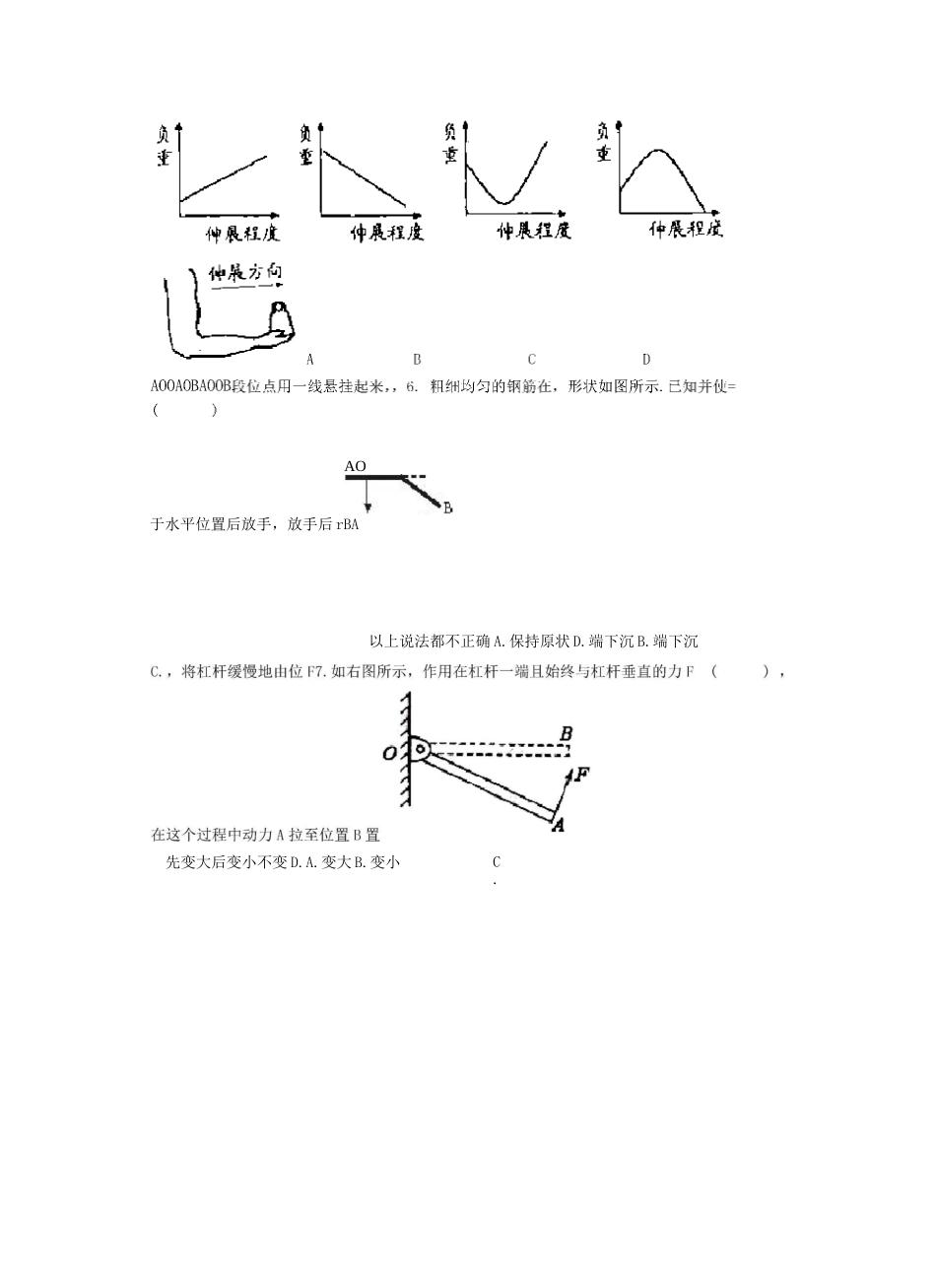 初二物理下杠杆滑轮训练题_第2页