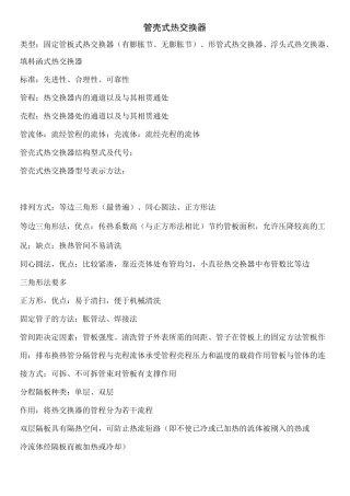 工大热交换器考点题库