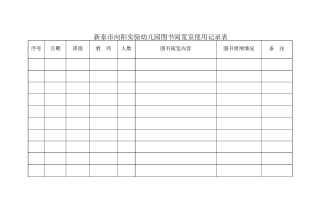 各功能室使用记录表