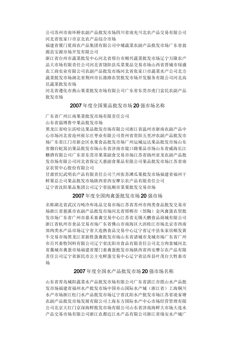 全国农产品批发市场百强排名 _第3页