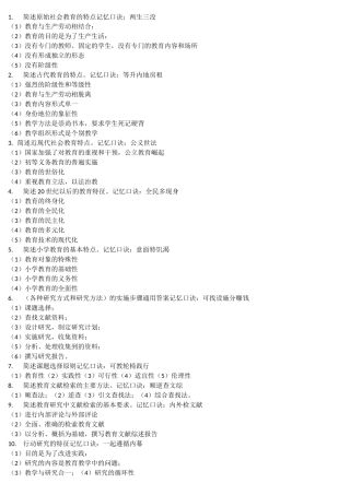 小学教师资格证主观题