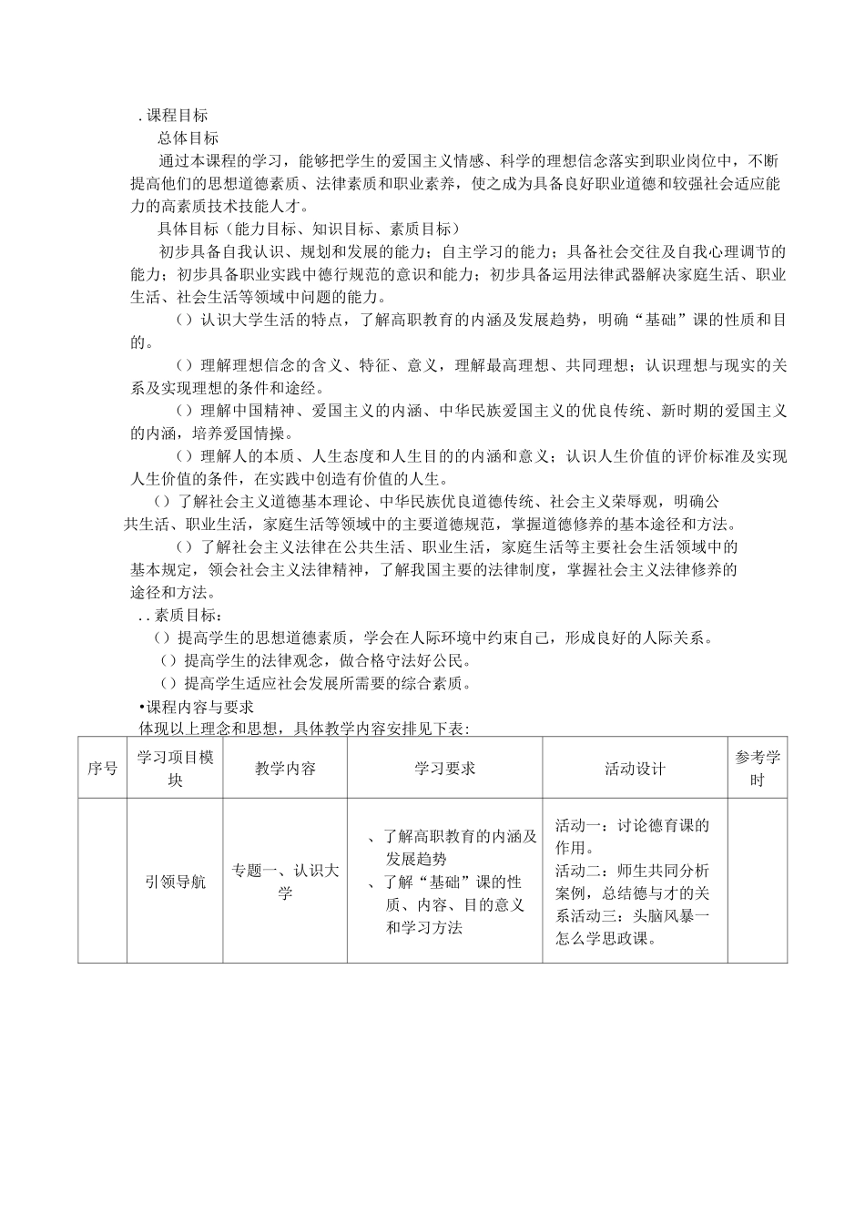 《思修与法基》课程标准_第2页