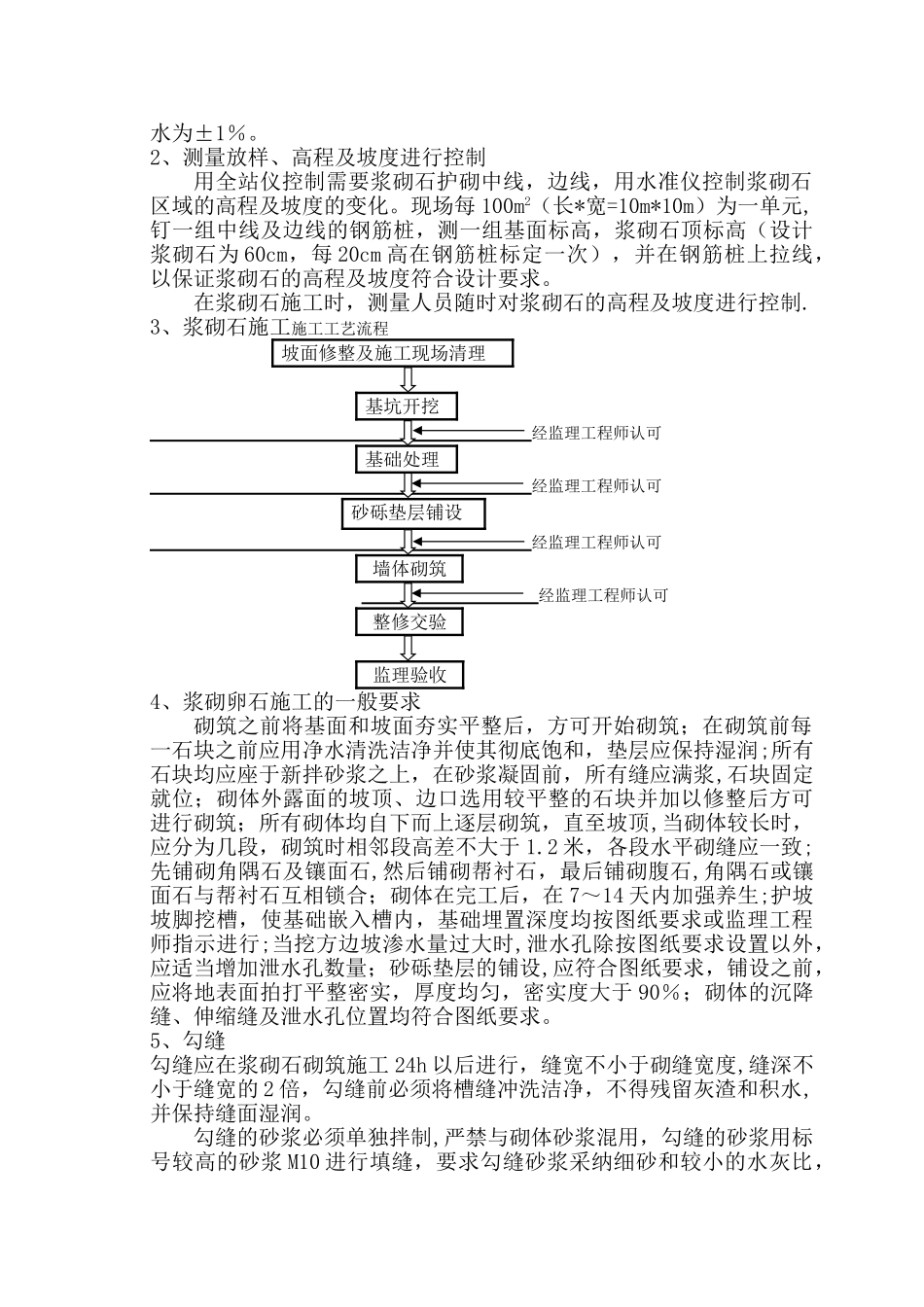 浆砌卵石护坡施工工艺_第2页