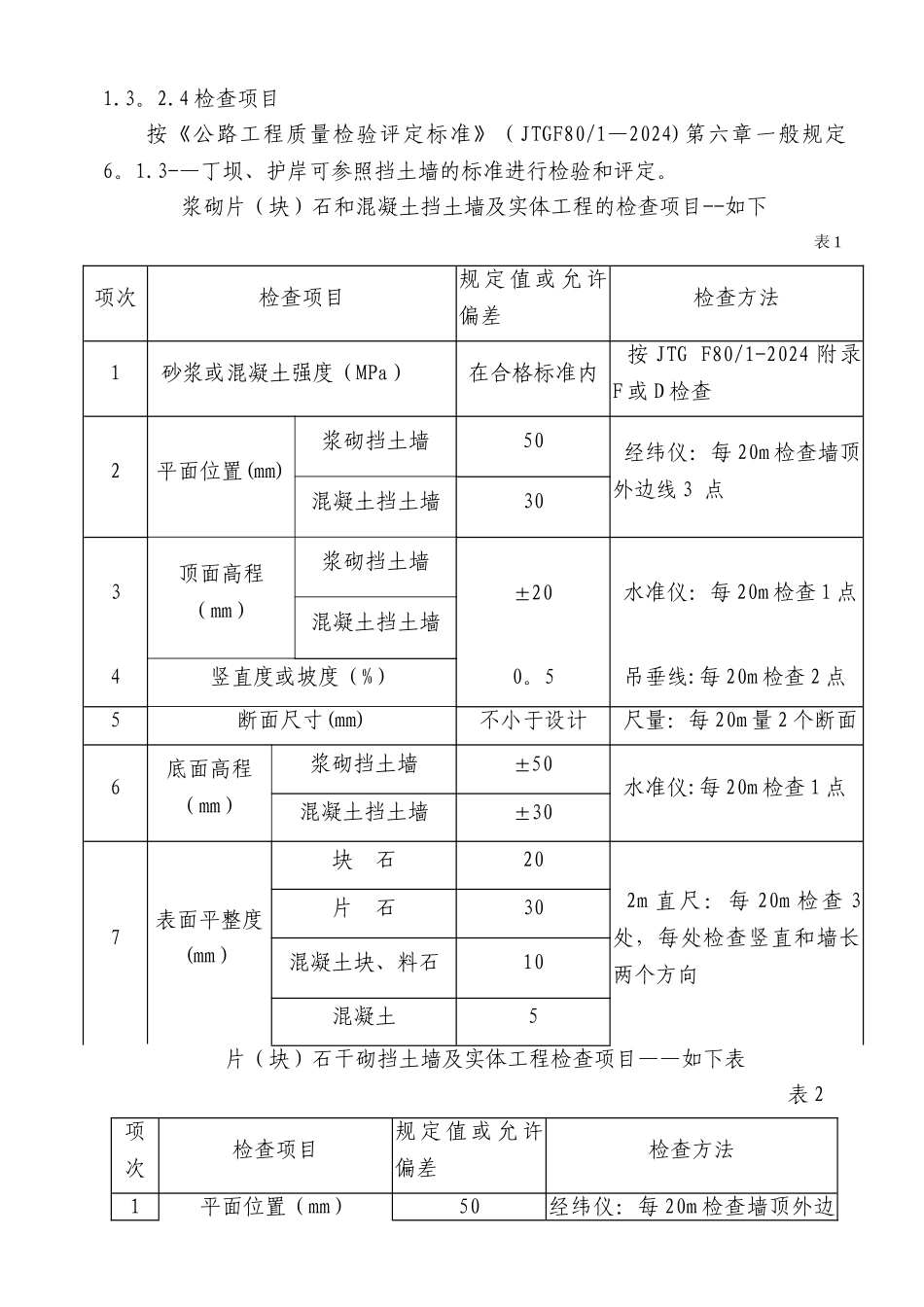 浆砌片石挡土墙、护坡施工组织设计_第3页