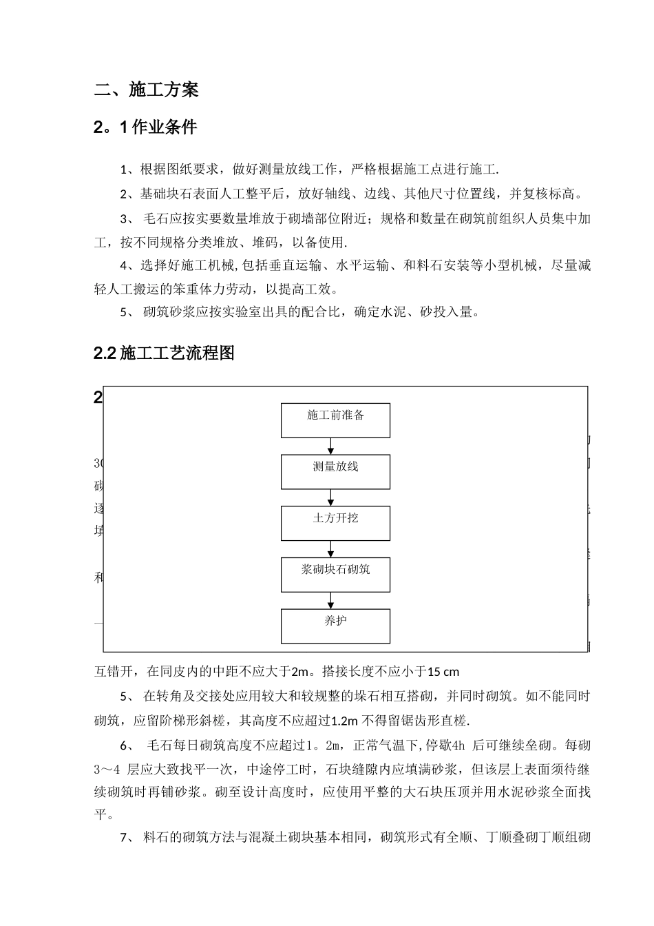 浆砌石挡墙专项方案_第2页