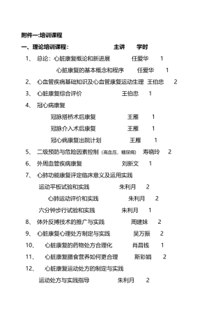 浙江医院全国心脏康复培训基地计划