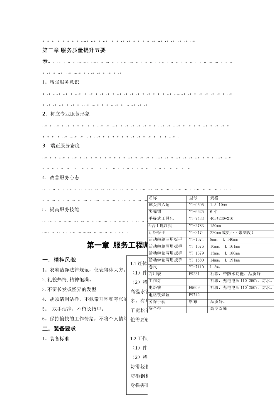 海外服务工程师服务规范手册_第3页