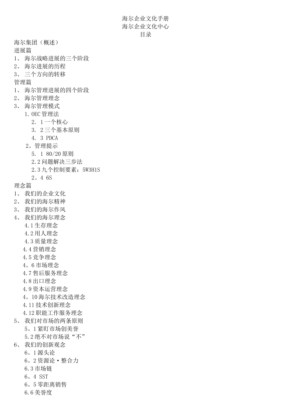 海尔企业文化手册_第1页