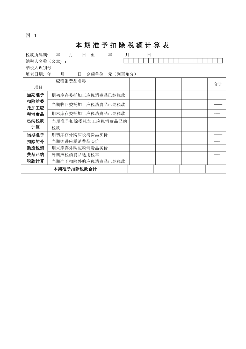 消费税纳税申报表_第2页