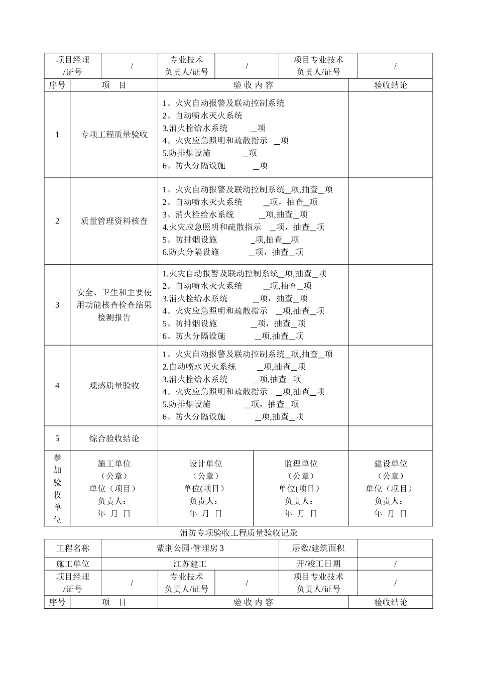 消防专项验收工程质量验收记录表_第2页