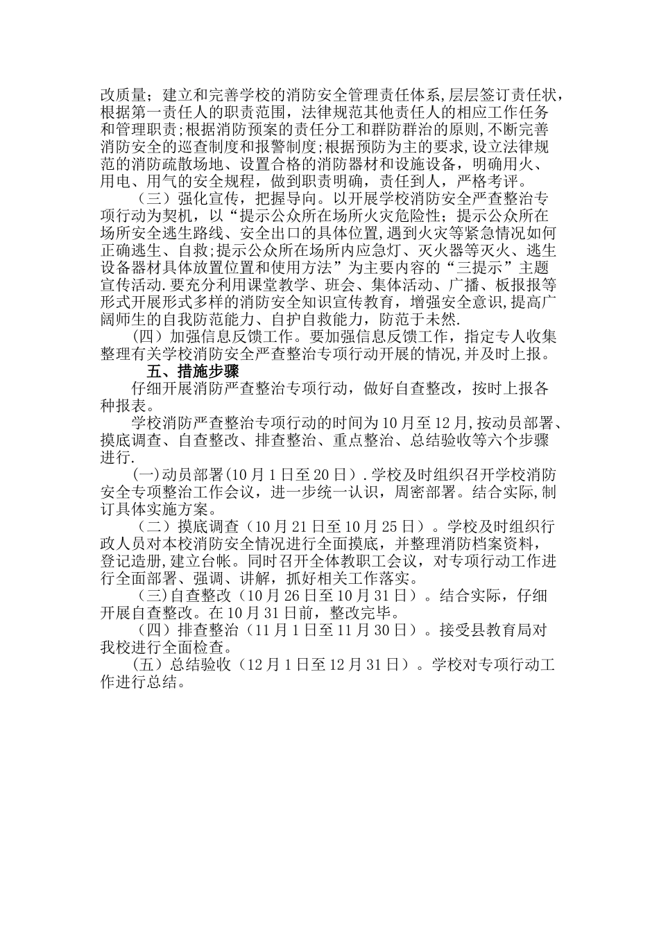 消防安全专项整治行动方案_第2页