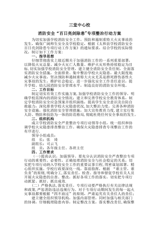 消防安全专项整治行动方案