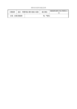 消防安全技术交底记录大全