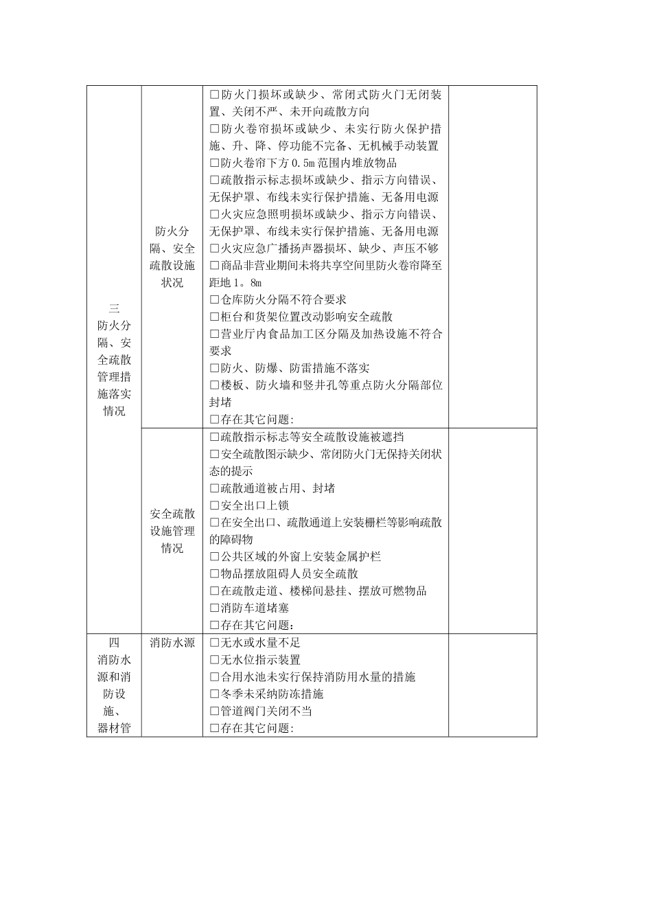 消防安全检查记录表_第2页