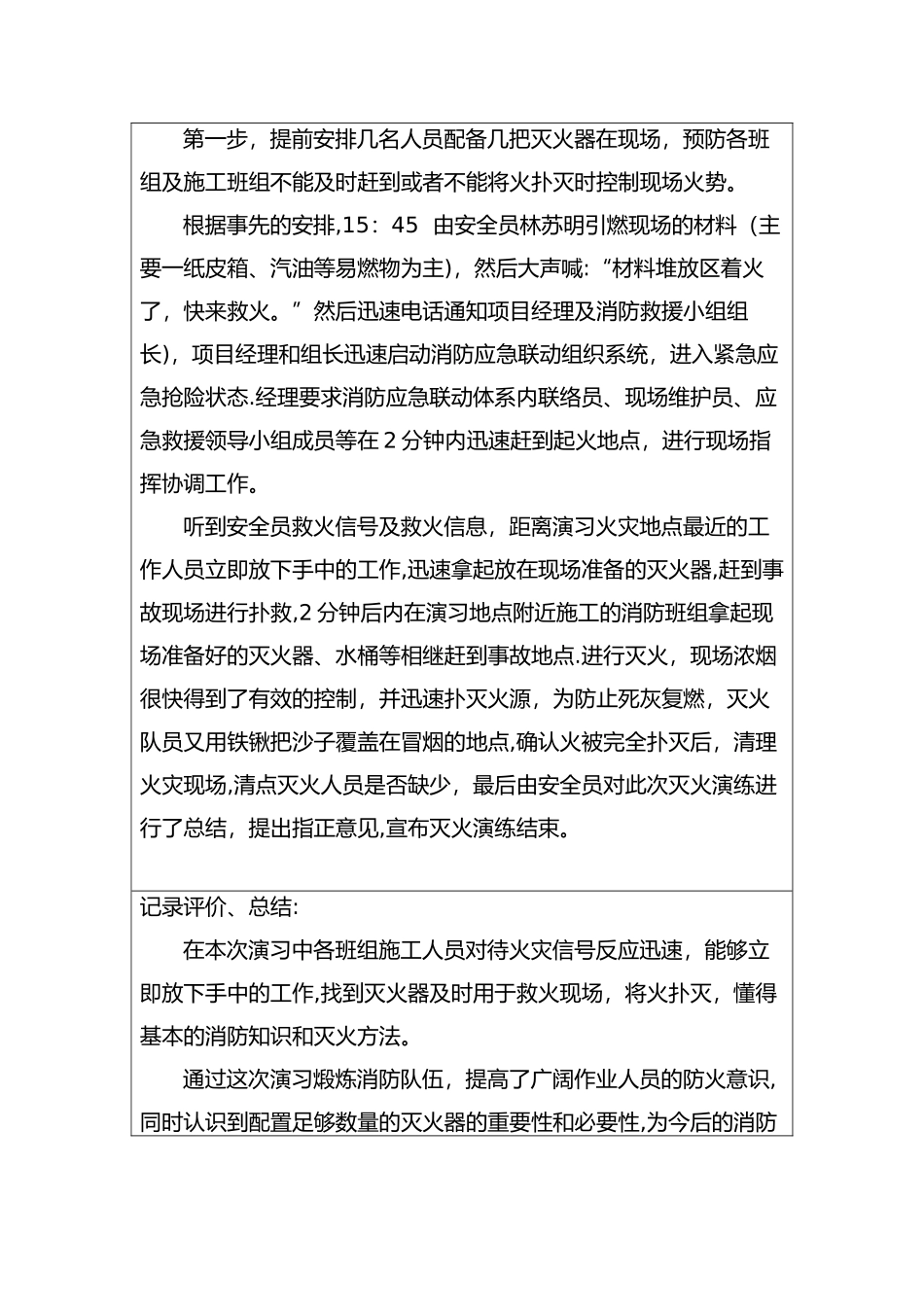 消防安全演练记录_第2页
