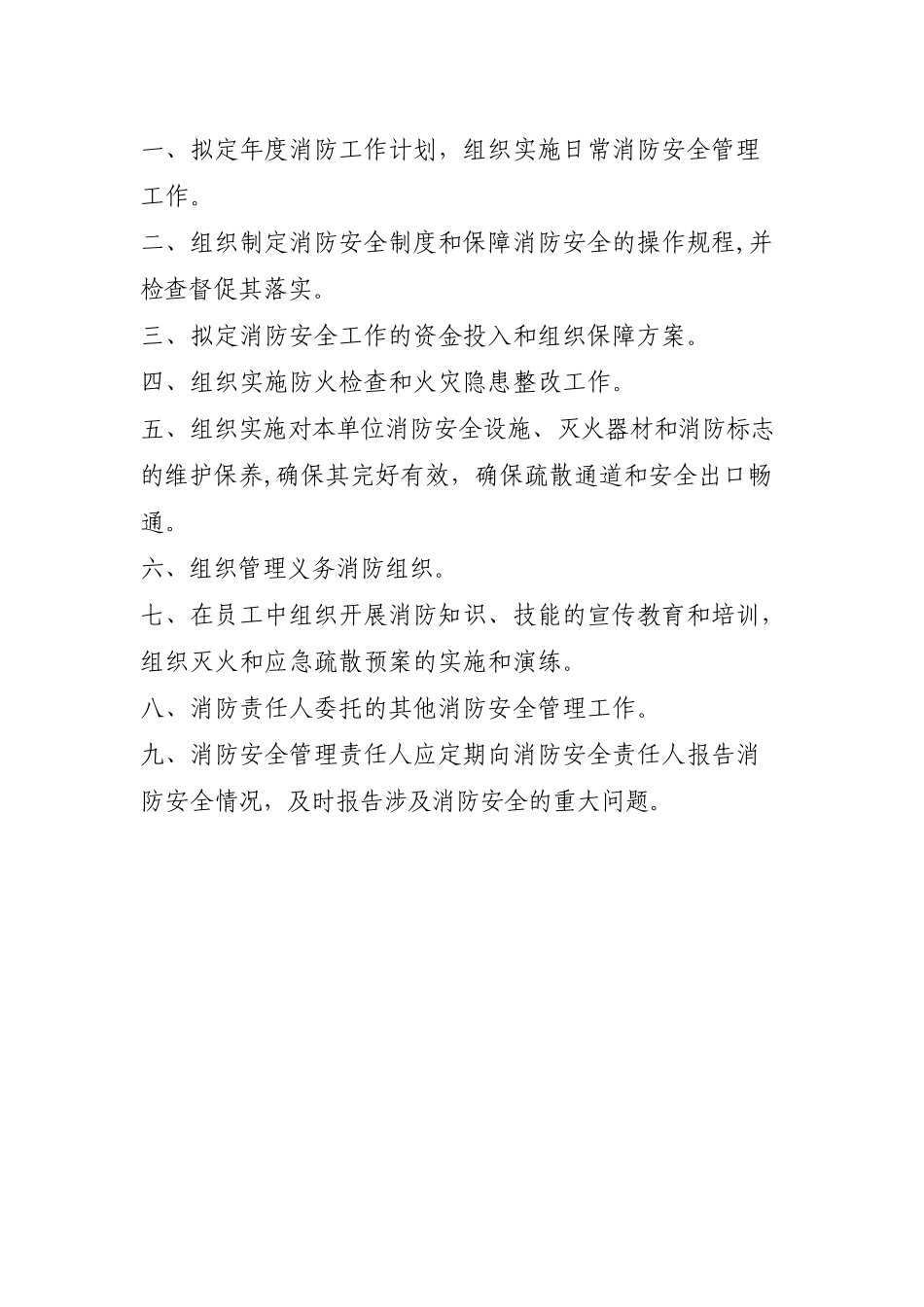 消防安全管理人、责任人职责_第2页