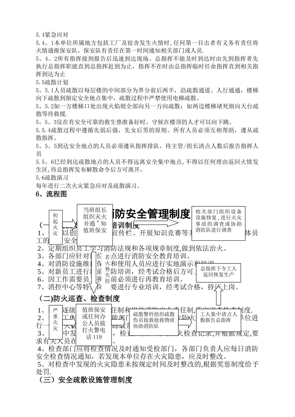 消防安全管理制度及灭火和应急疏散预案_第2页
