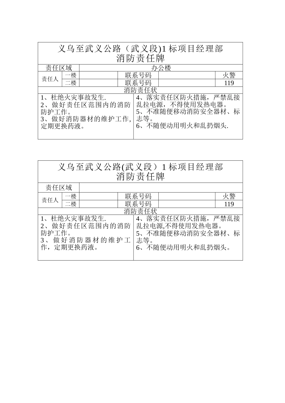 消防安全责任牌_第2页