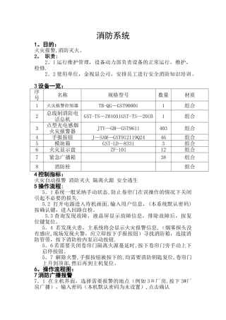 消防工作流程表及操作流程