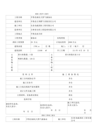 消防工程开工报告
