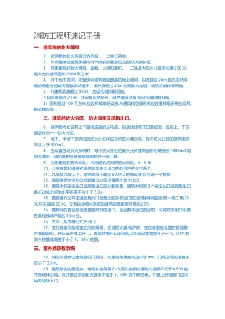 消防工程师速记手册