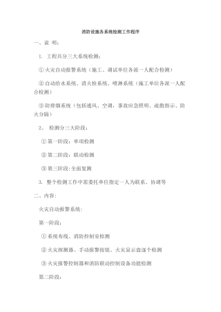 消防工程检测作业程序