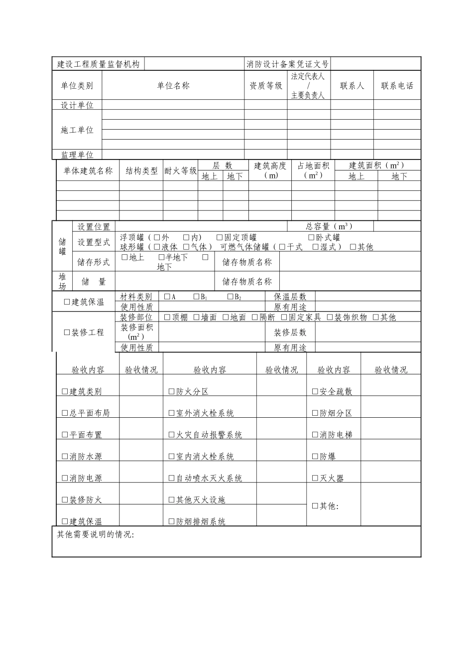 消防工程竣工验收表格1_第2页