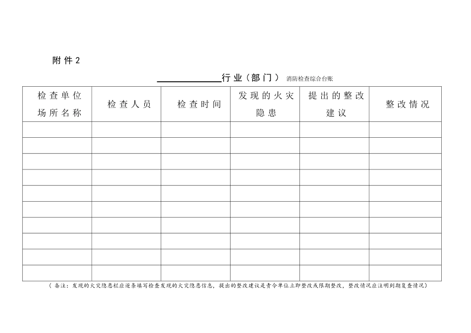 消防检查台账表_第2页