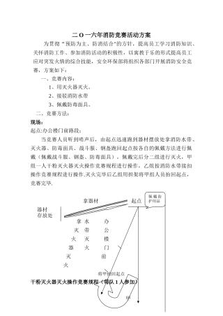 消防比赛方案