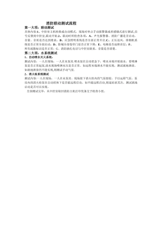 消防联动测试流程