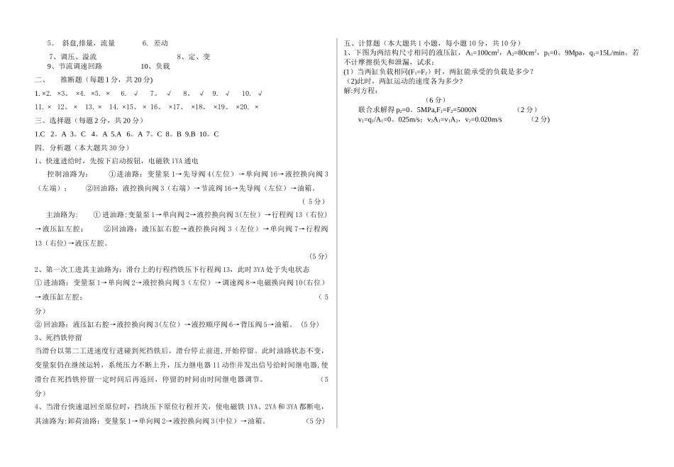 液压试卷及答案C_第2页