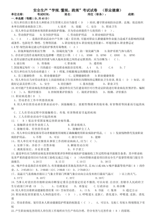 淄博安监局-职业健康