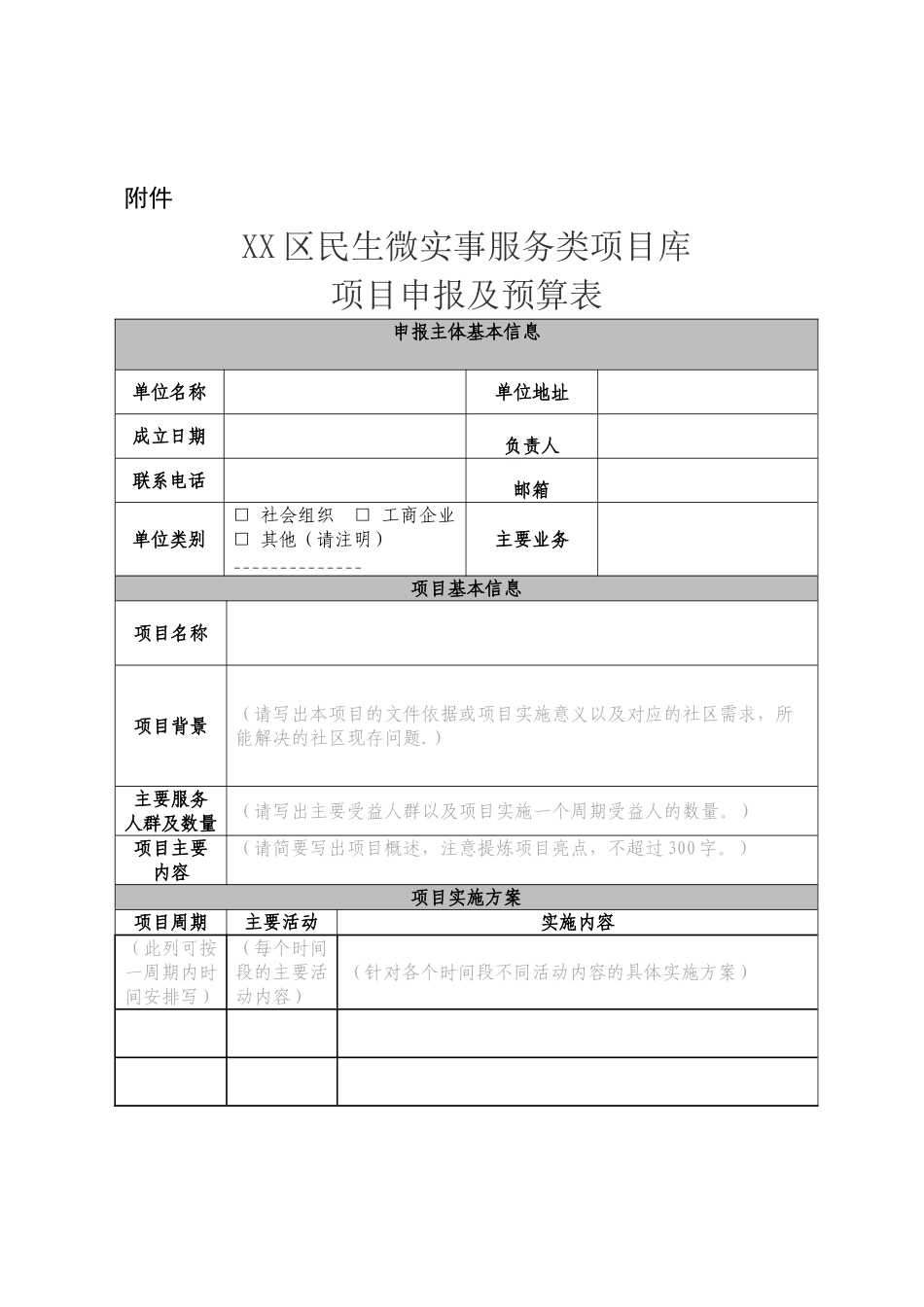 深圳民生微实事项目申报书_第1页