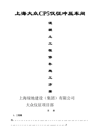 混凝土修补方案-----