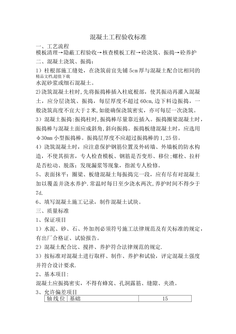 混凝土工程验收标准_第1页