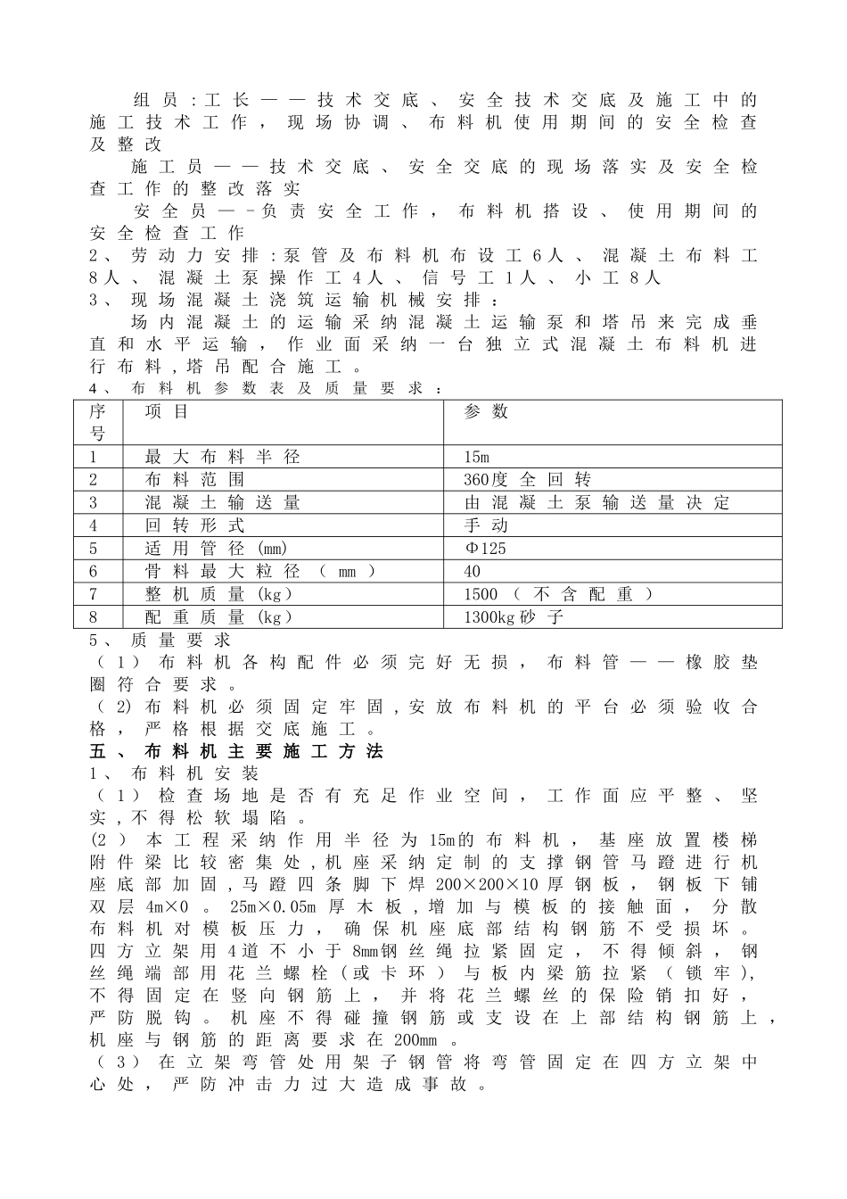 混凝土布料机专项施工方案_第2页