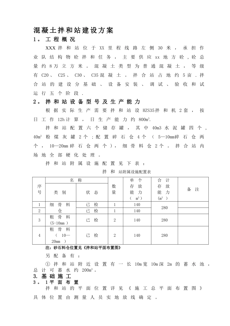 混凝土拌合站建设方案_第1页
