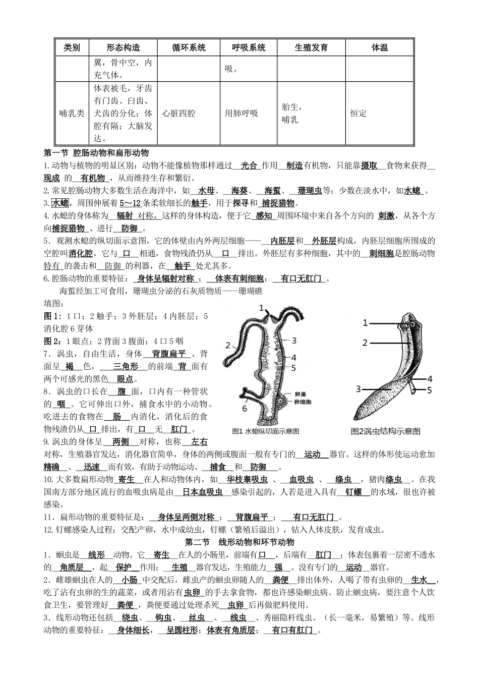 2025年初中八年级生物上册知识点总结_第2页