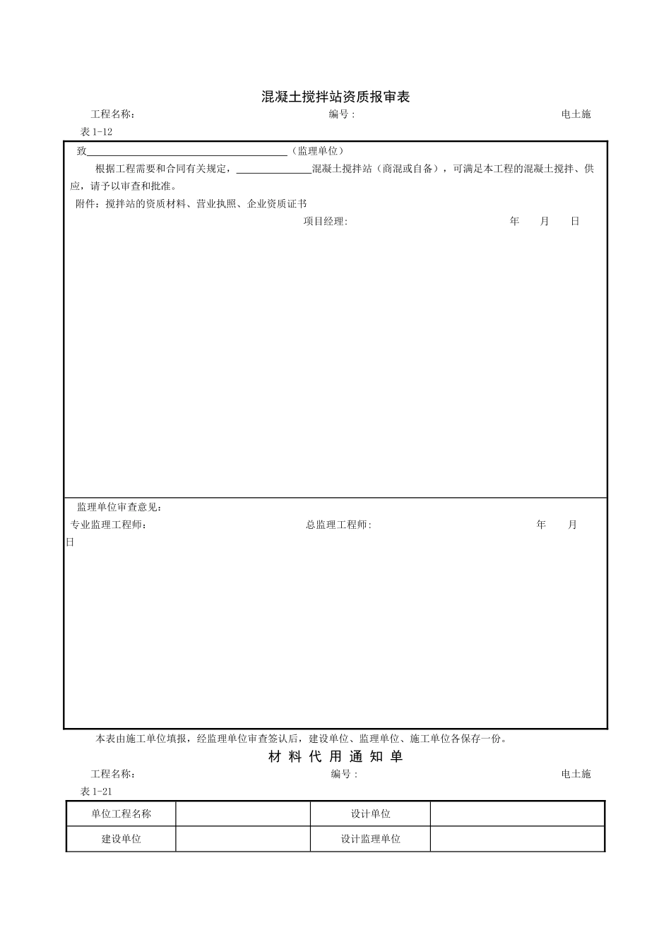 混凝土搅拌站资质报审表_第1页