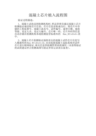 混凝土芯片植入检测流程图