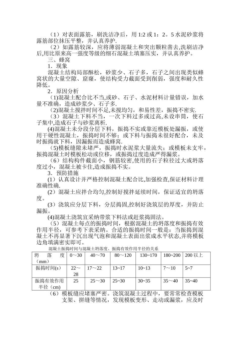 混凝土表面缺陷处理施工方案_第3页