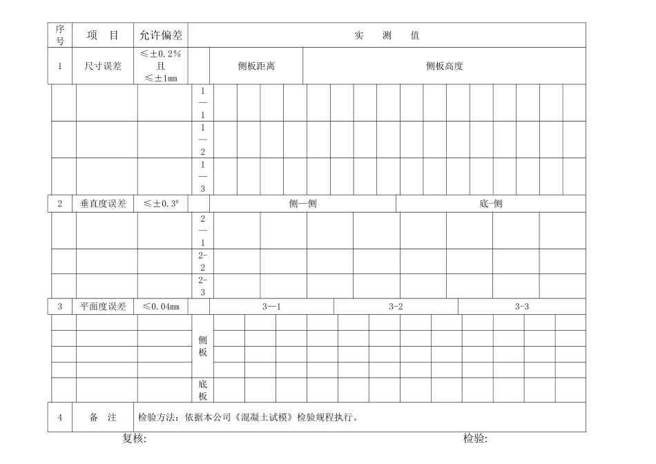 混凝土试模检验表_第2页