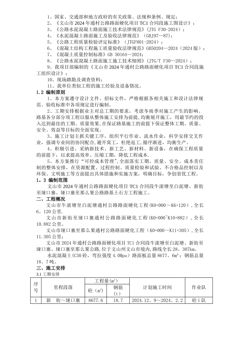 混凝土路面工程专项施工方案_第2页