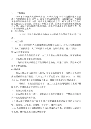 清危石处理施工方案